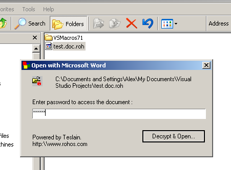 Decrypt and Open the document