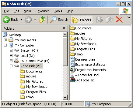 hide files, folders into private disk
