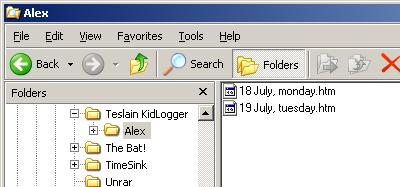 Key logger data - logged keyboard strokes, applications, screen captures