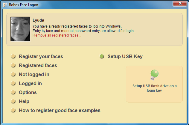 Windows 7 Rohos Face Logon 5.2 full