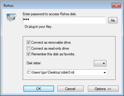 Rohos Disk Encryption screenshot