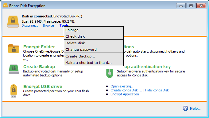 Windows 7 Rohos Disk Encryption 3.2 full