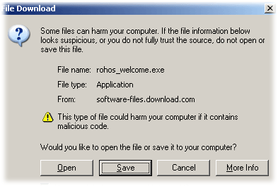 start downloading file that is need to keep in secret